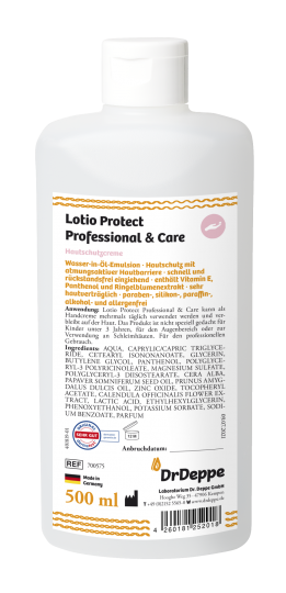 Lotio Protect Professional & Care* 18x500ml – Hautschutzcreme für den Pflegebereich Lotio Protect Professional & Care* 18x500ml – Hautschutzcreme für den Pflegebereich