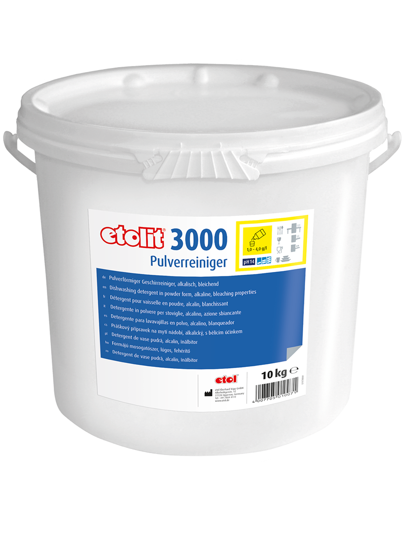 etolit 3000 10kg – Pulverförmiger Geschirrreiniger, alkalisch, bleichend etolit 3000 10kg – Pulverförmiger Geschirrreiniger, alkalisch, bleichend