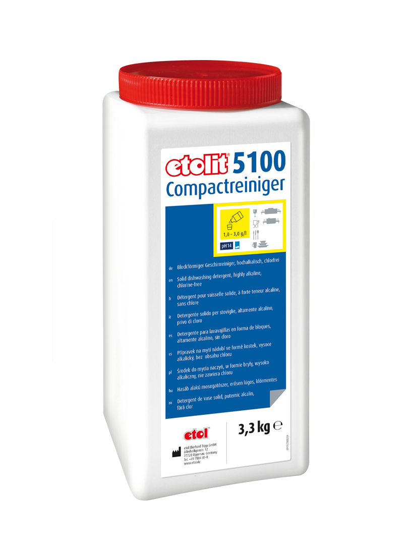 etolit Compactreiniger 5100  4x3,3kg – Blockförmiger Geschirrreiniger, hochalkalisch, chlorfrei etolit Compactreiniger 5100  4x3,3kg – Blockförmiger Geschirrreiniger, hochalkalisch, chlorfrei