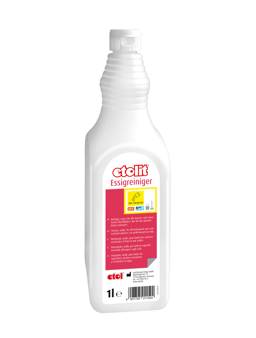 etolit Essigreiniger 4x1l – Reiniger, sauer, für alle wasser- und säurefesten Oberflächen