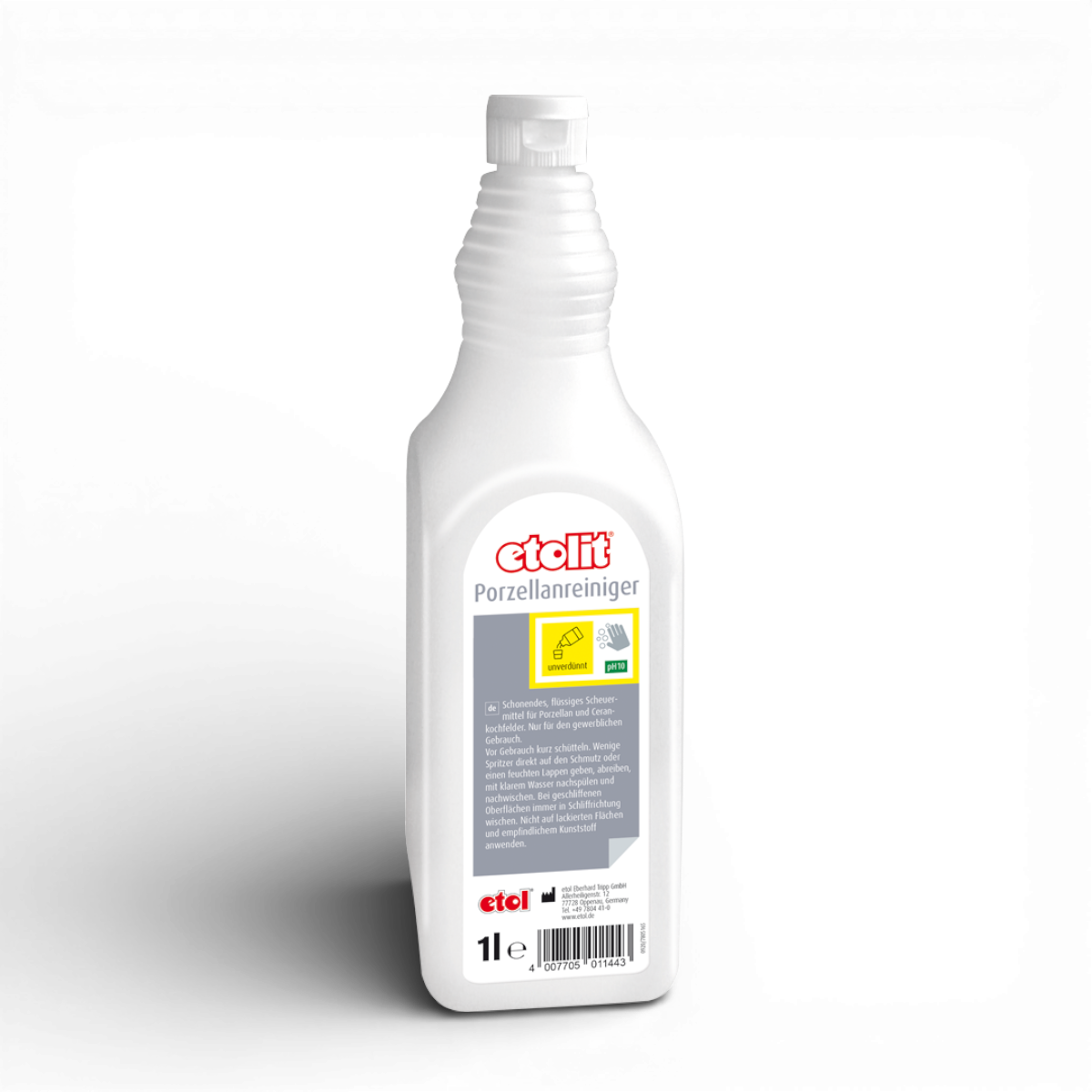 Etolit Flasche 1 l Porzellanreiniger – Reinigungs- und Spülchemie für Gastronomie und Großküche