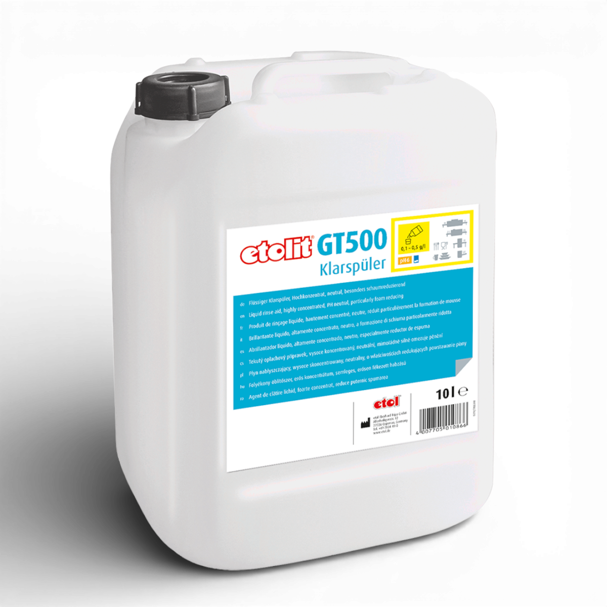 Etolit Kanister 10 l GT500 – Produktbild für professionelle Großküchen