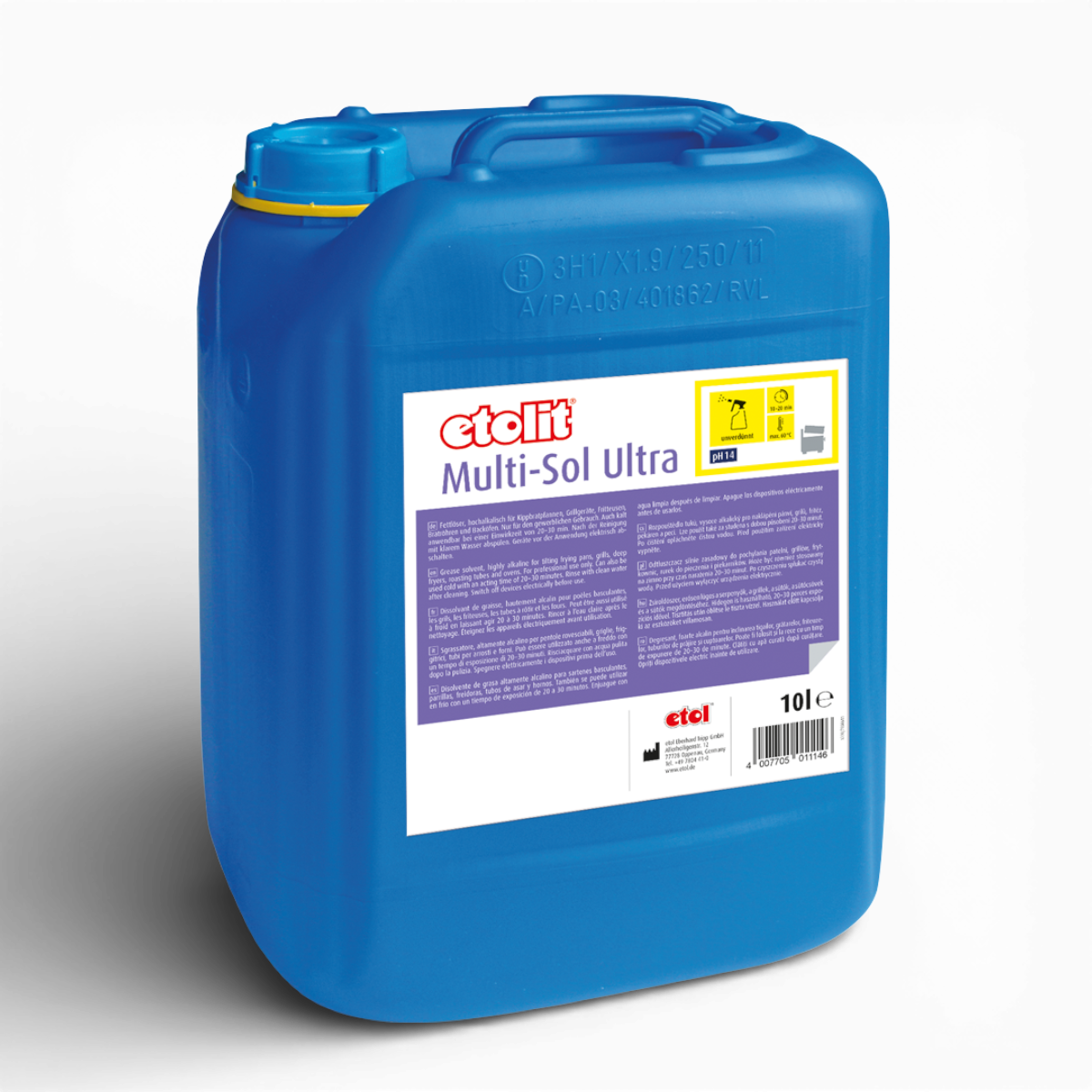 Etolit Kanister 10 l Multi Sol Ultra – Produktbild für professionelle Großküchen