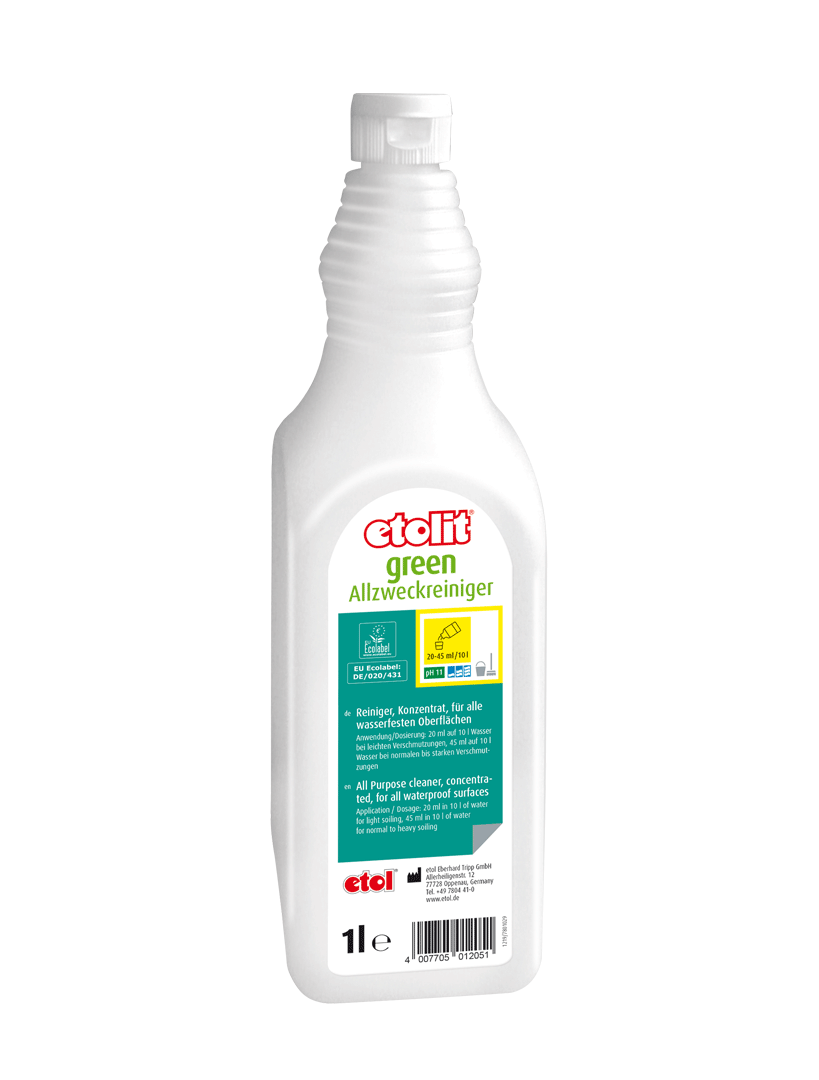 etolit green Allzweckreiniger 4x1l - Umweltfreundlicher Reiniger für alle wasserbeständigen Oberflächen etolit green Allzweckreiniger 4x1l - Umweltfreundlicher Reiniger für alle wasserbeständigen Oberflächen