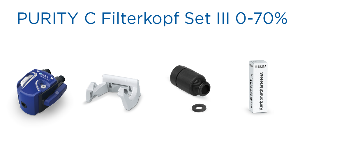 BRITA PURITY C Filterkopfset III 0–70 % – G 3/8"