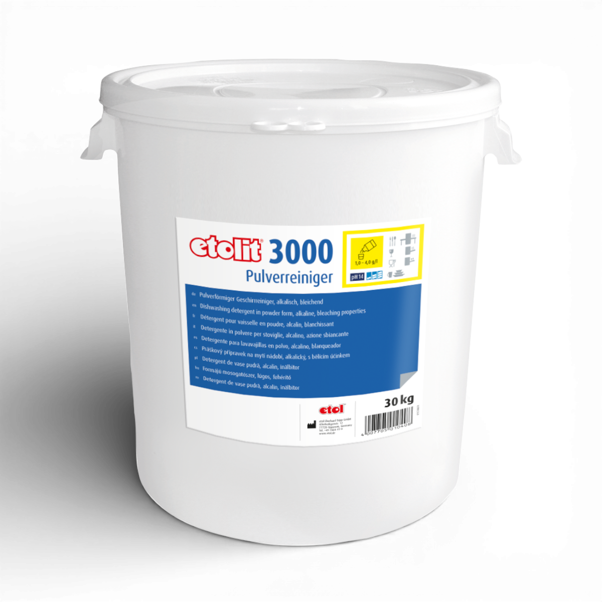 Etolit Trommel 30 kg 3000 – Produktbild für professionelle Großküchen