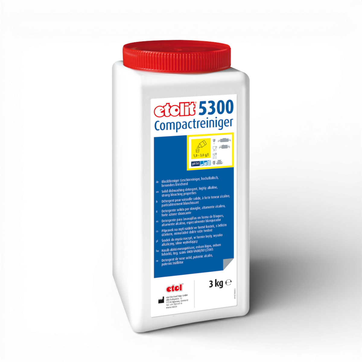 Etolit Compactreiniger 3 kg 5300 – Reinigungs- und Spülchemie für Gastronomie und Großküche