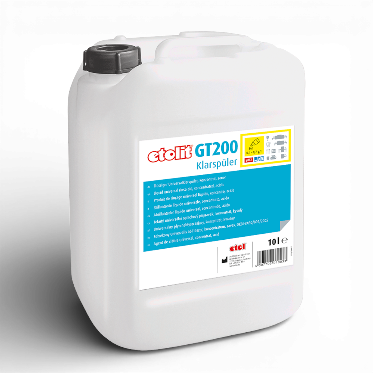 Etolit Kanister 10 l GT200 – Produktbild für professionelle Großküchen