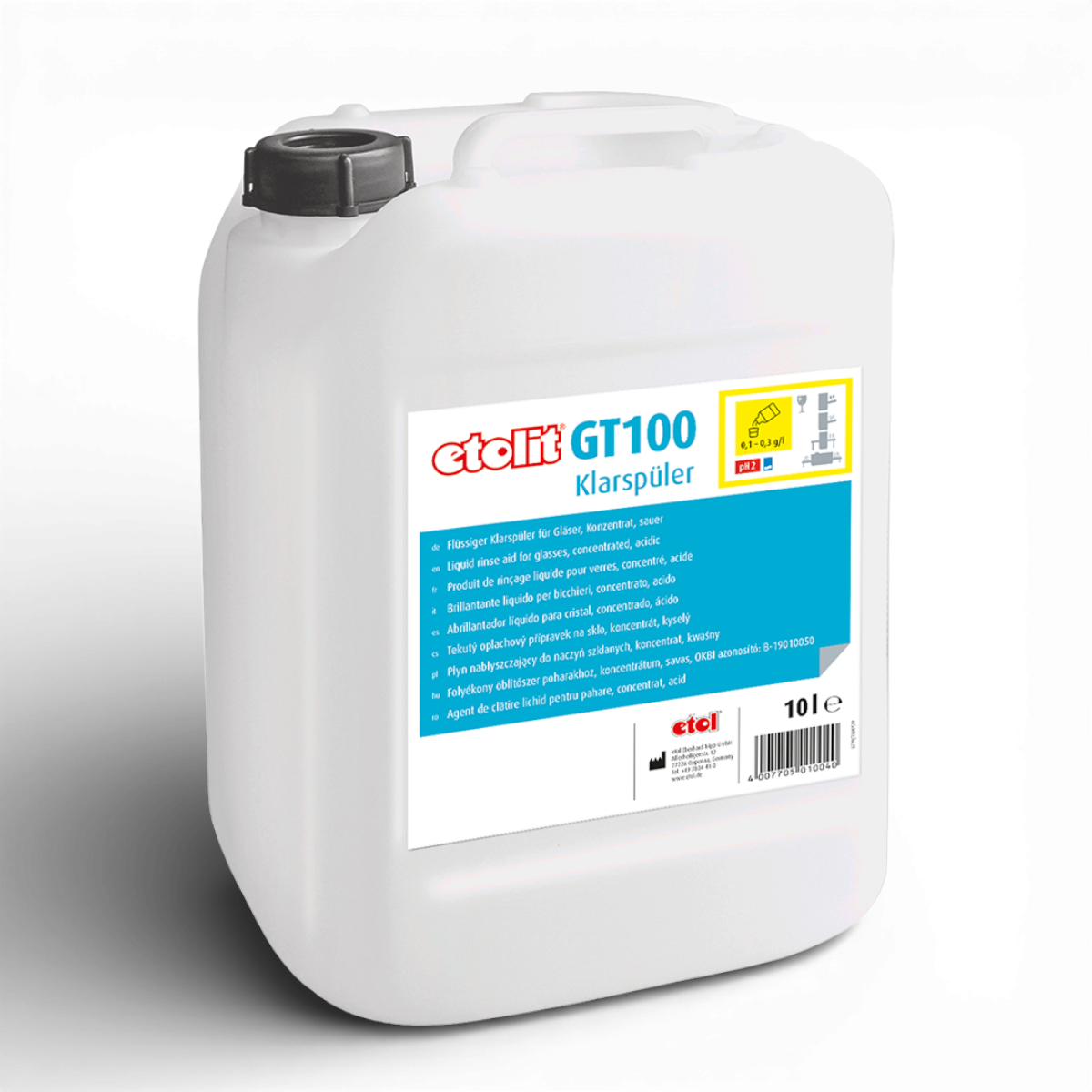 Etolit Kanister 10 l GT100 – Produktbild für professionelle Großküchen