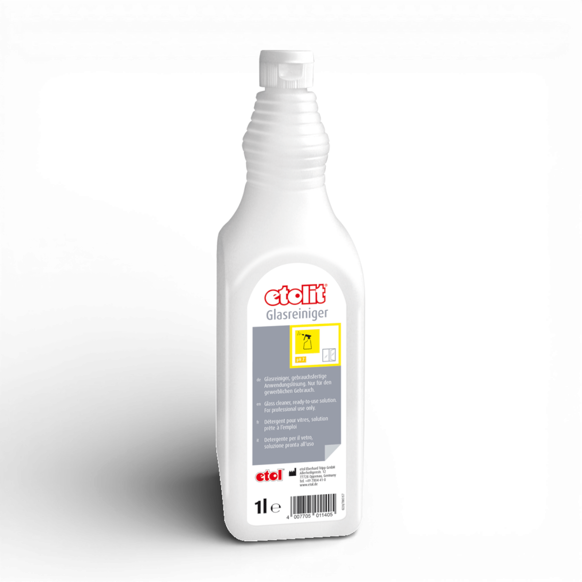 Etolit Flasche 1 l Glasreiniger – Reinigungs- und Spülchemie für Gastronomie und Großküche