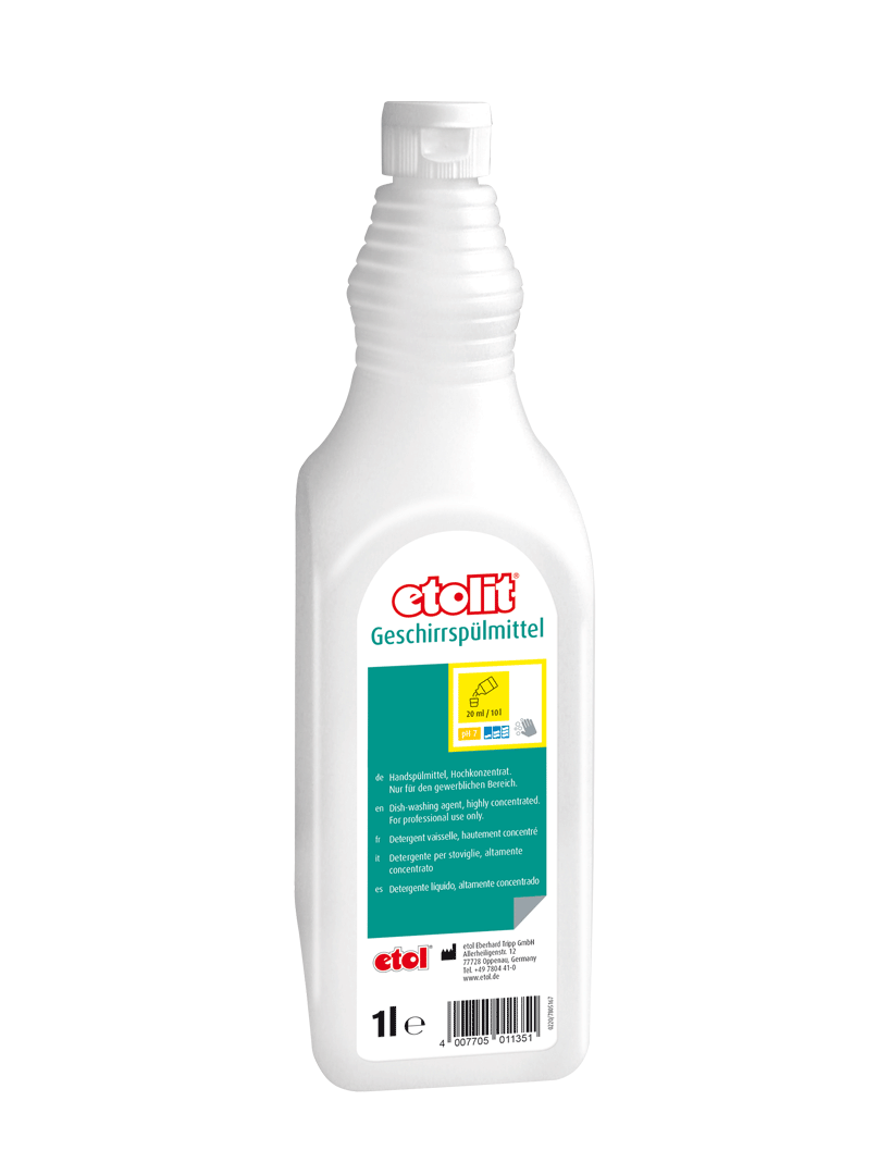 etolit Geschirrspülmittel 4x1l – Handspülmittel, Hochkonzentrat