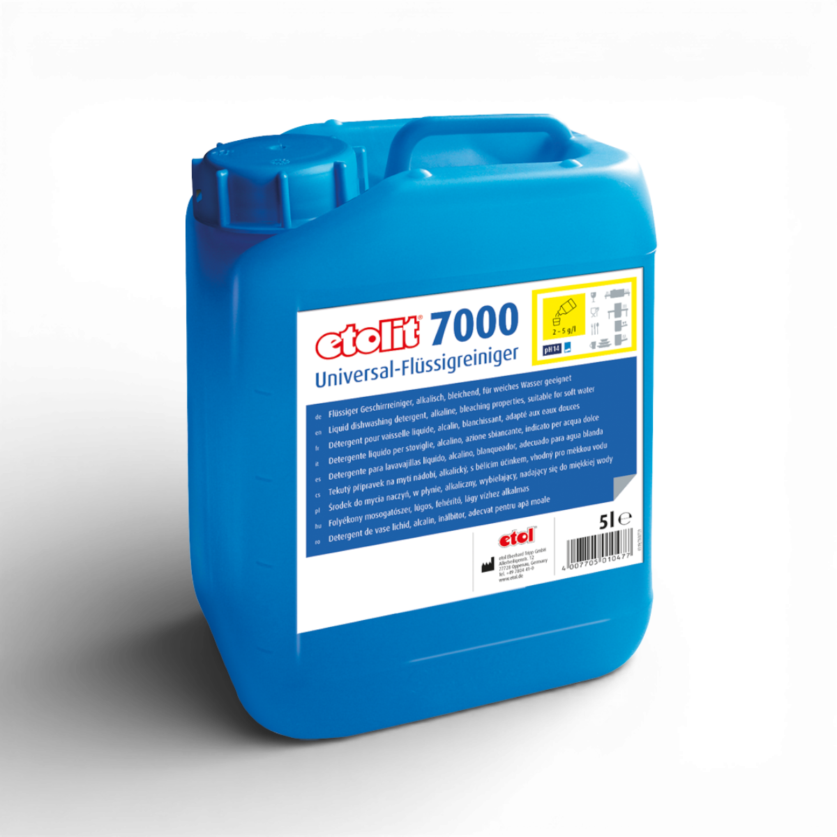 Etolit Kanister 5 l 7000 – Produktbild für professionelle Großküchen