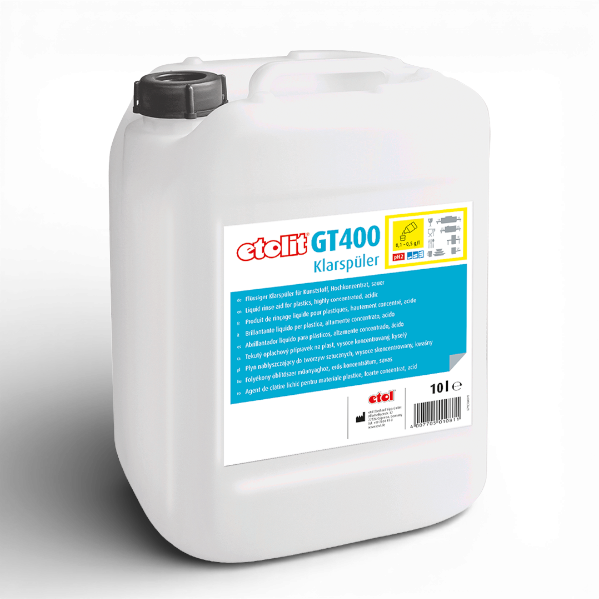 Etolit Kanister 10 l GT400 – Produktbild für professionelle Großküchen