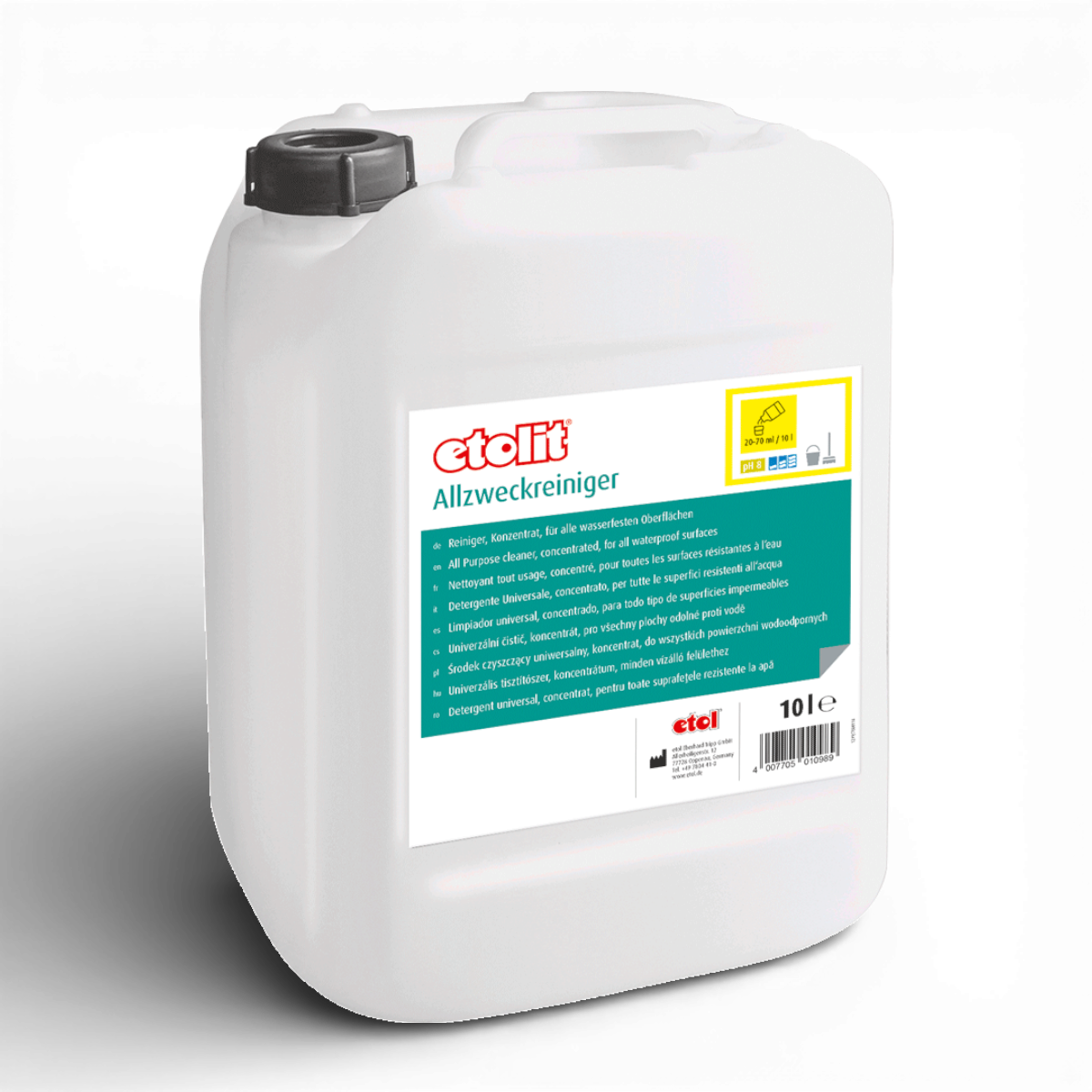 Etolit Kanister 10 l Allzweckreiniger – Reinigungs- und Spülchemie für Gastronomie und Großküche