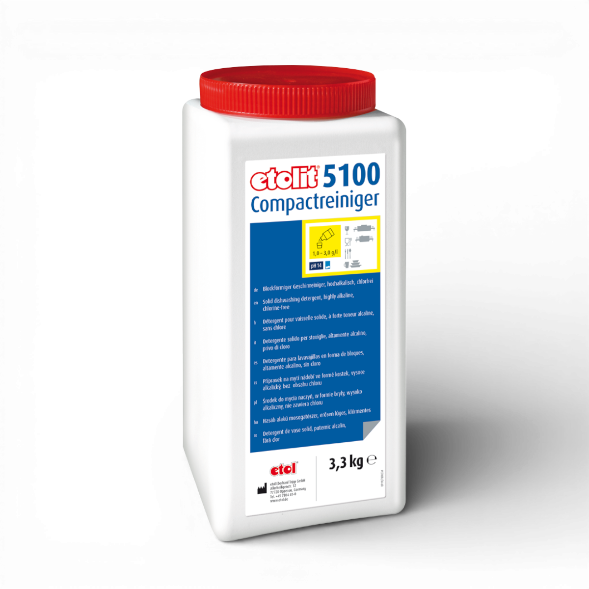 Etolit Compactreiniger 3.3 kg 5100 – Reinigungs- und Spülchemie für Gastronomie und Großküche