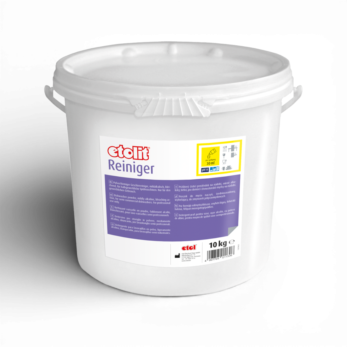 Etolit Eimer 10 kg Reiniger – Reinigungs- und Spülchemie für Gastronomie und Großküche
