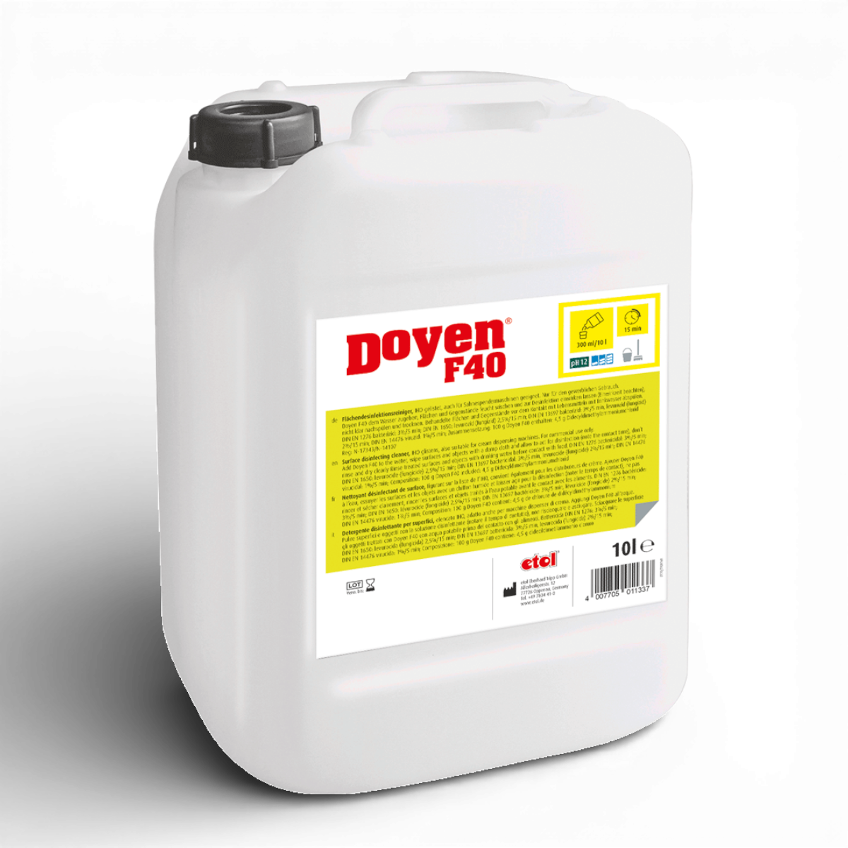 Kanister 10 l Doyen F40 – Produktbild für professionelle Großküchen