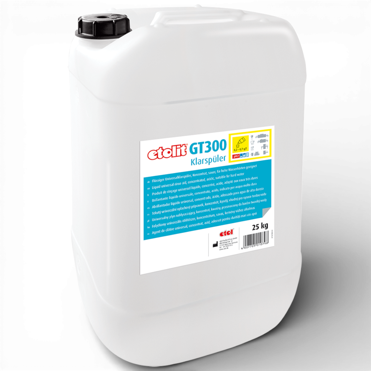 Etolit Kanister 25 kg GT300 – Produktbild für professionelle Großküchen