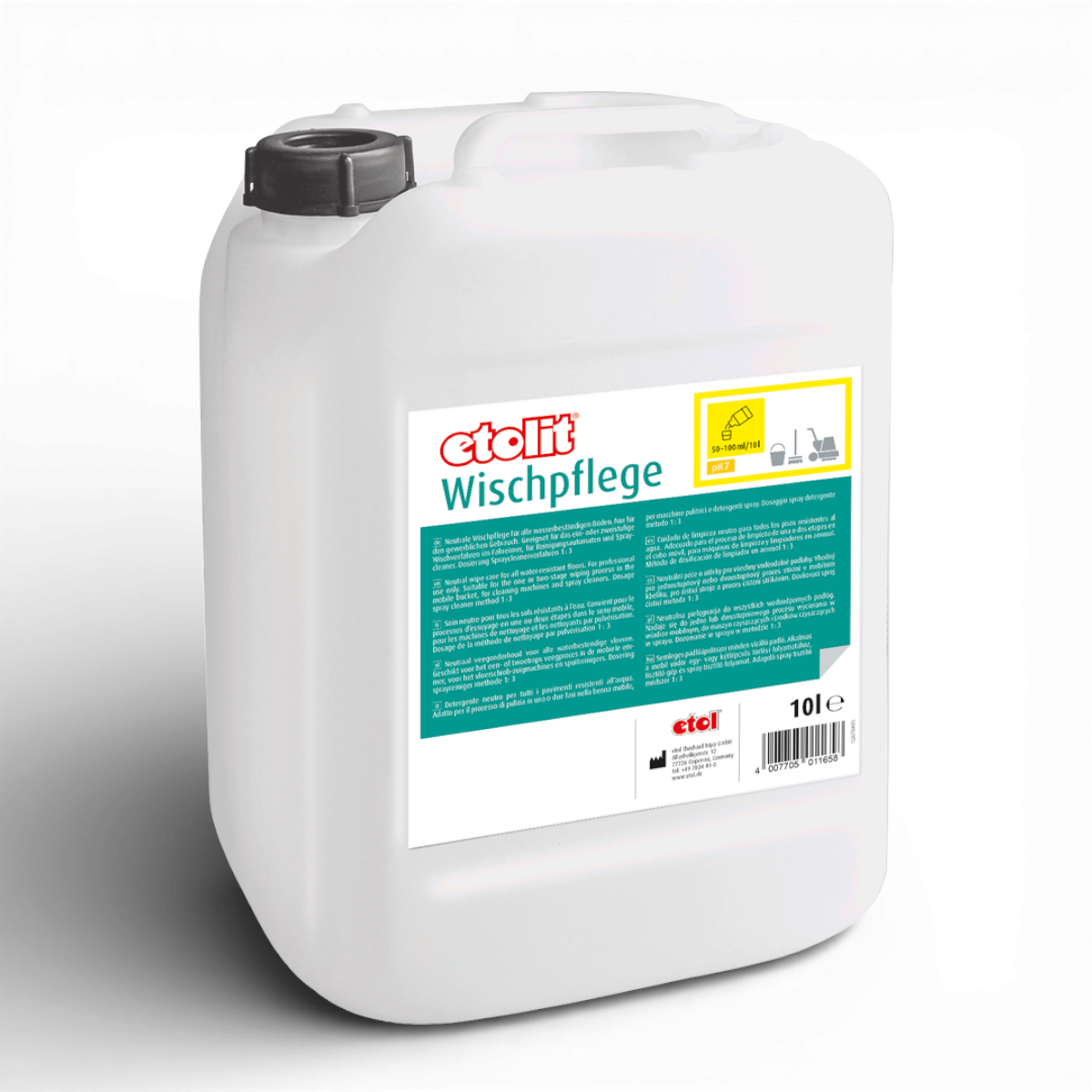 Etolit Kanister 10 l Wischpflege – Produktbild für professionelle Großküchen