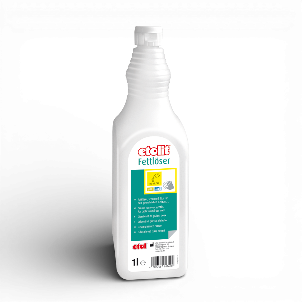 Etolit Flasche 1 l Fettloeser – Produktbild für professionelle Großküchen