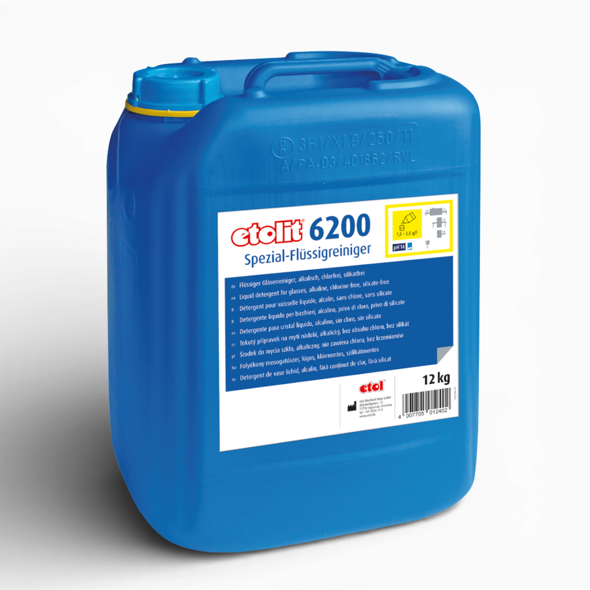 Etolit Kanister 12 kg 6200 – Produktbild für professionelle Großküchen